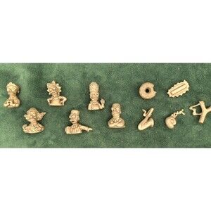 2000 The Simpsons Edition Clue Replacement 6 Character Tokens And 5 Weapons